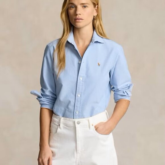 Lot of 2 Ralph Lauren 100% cotton Women's slim fit oxford button down shirts - Picture 6 of 6